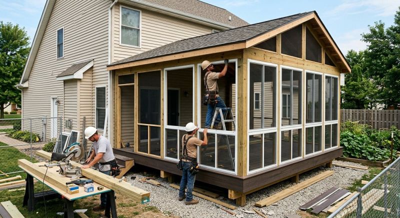 Enclosed Porch Installation in Asheville, NC